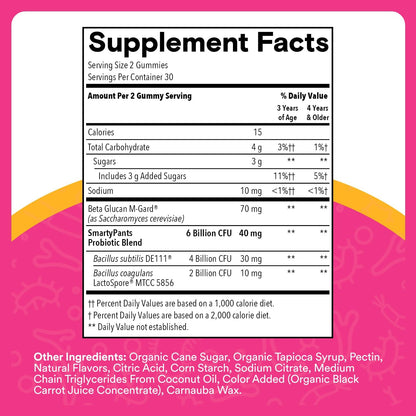 Kids probiotic gummies for digestive health support