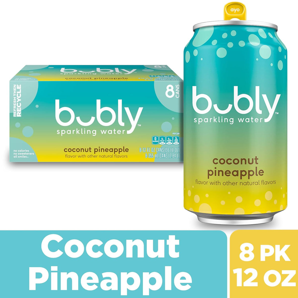 Bubly zero sugar sparkling water cans