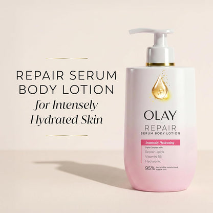 Olay hyaluronic body lotion with Elixir B3 and Repair Lipids