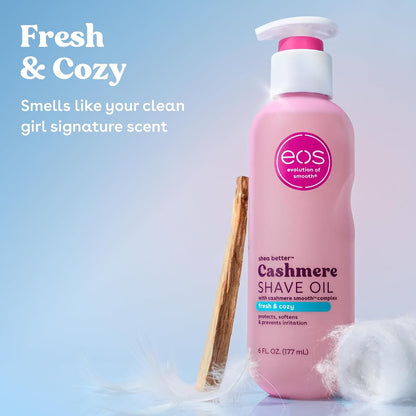 eos Cashmere Shave Oil for smooth sensitive skin shaving