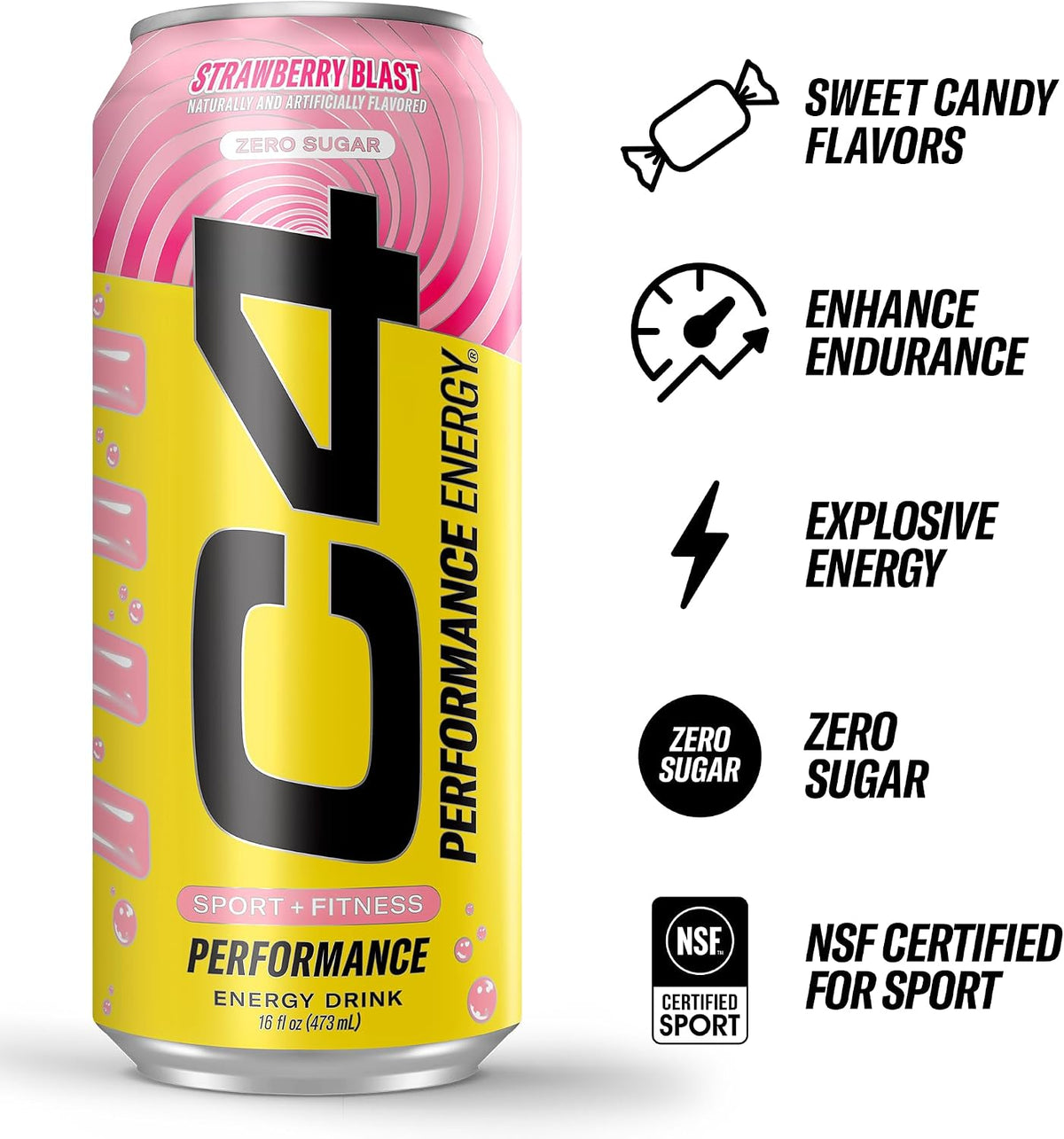 Zero sugar C4 energy drink with 200mg caffeine