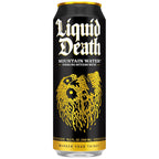 Liquid Death carbonated mountain water in aluminum can