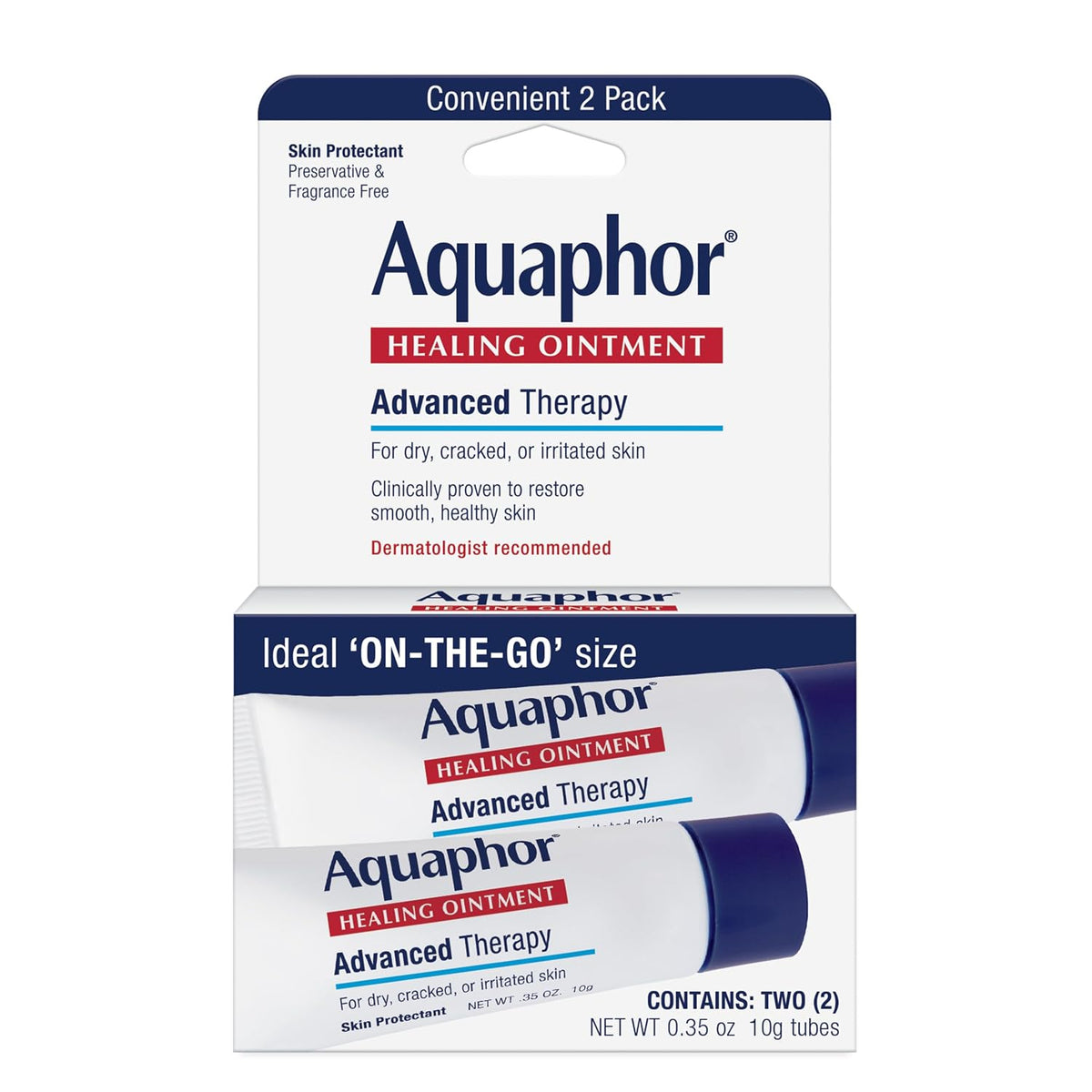 Aquaphor Healing Ointment two 0.35 oz tubes