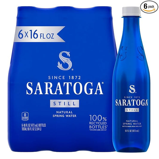 Saratoga still spring water 16 fl oz bottles 6 pack