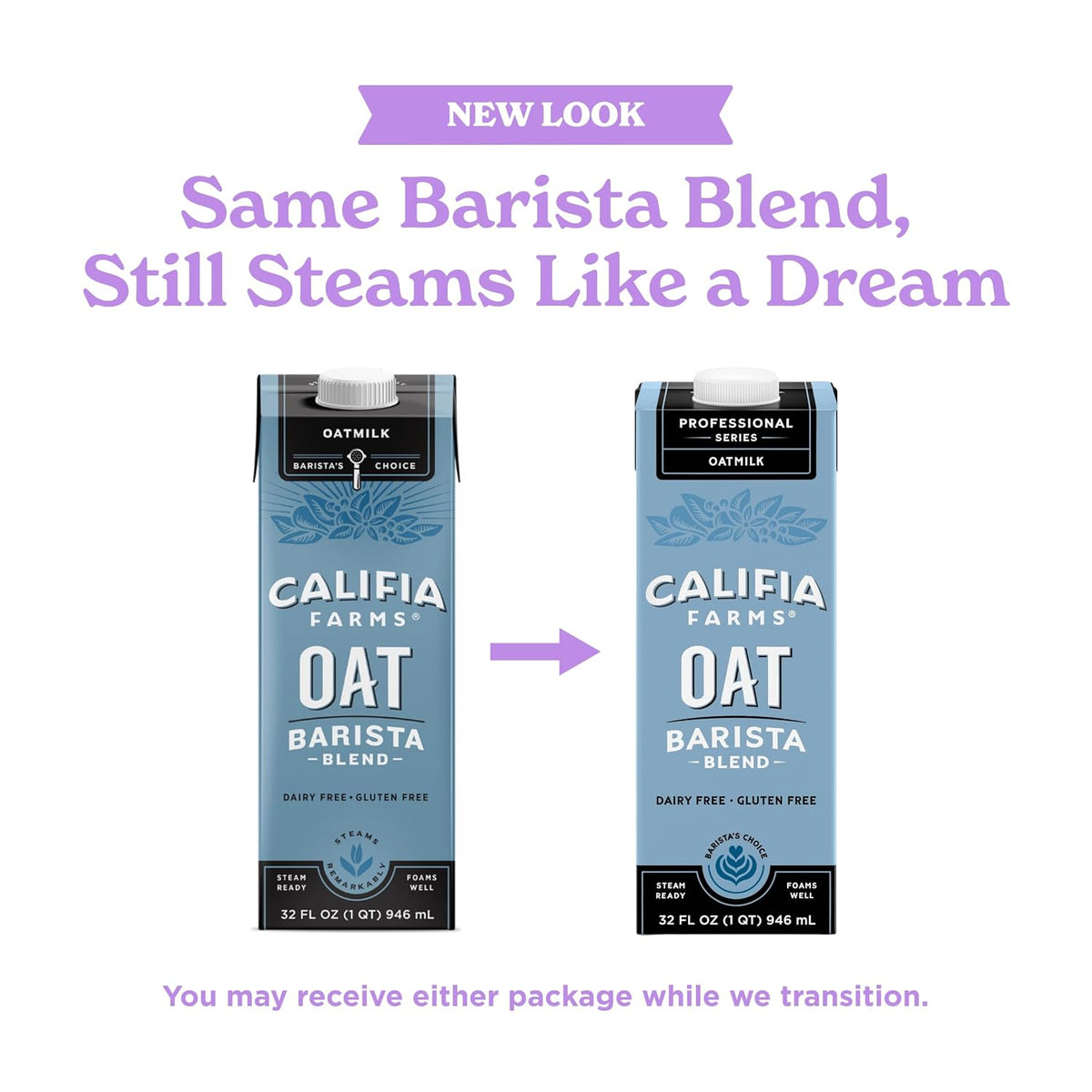 Unsweetened plant based oatmilk 32 oz cartons