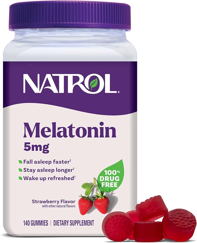 Natrol Melatonin 5 mg Gummies 140 count bottle