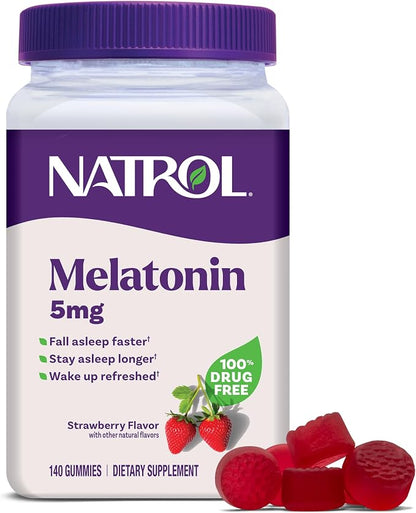 Natrol Melatonin 5 mg Gummies 140 count bottle