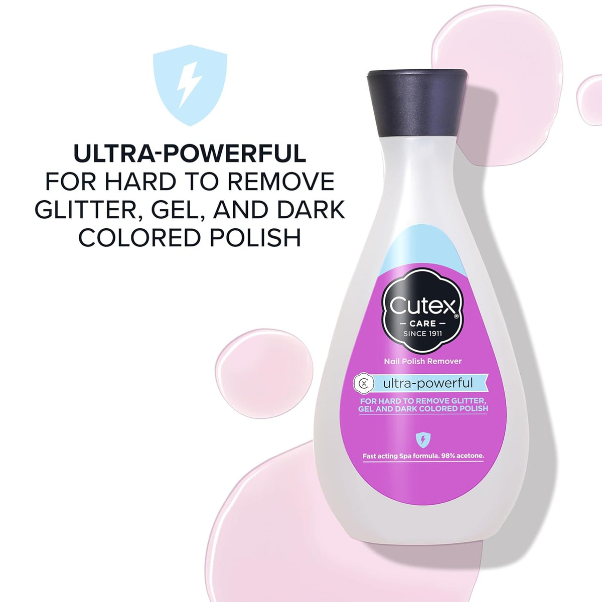 Cutex nail polish remover for dark colored polish