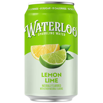 Waterloo zero sugar sparkling water lemon-lime cans