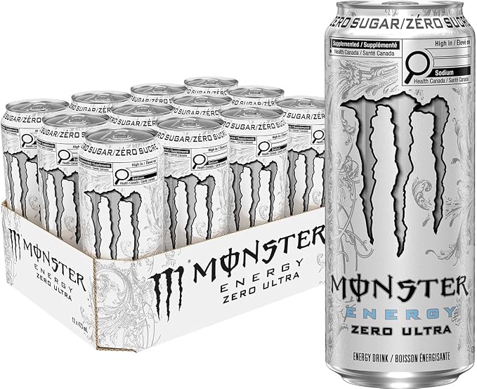 Monster Energy Zero Ultra 473mL cans pack of 12