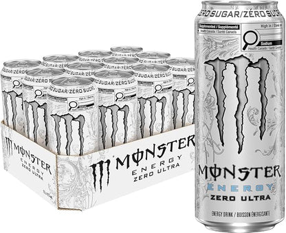 Monster Energy Zero Ultra 473mL cans pack of 12