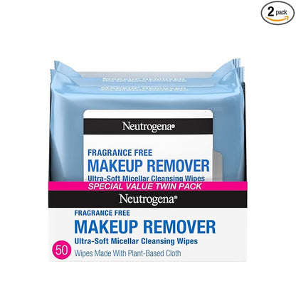 Neutrogena fragrance-free makeup remover wipes 2 pack