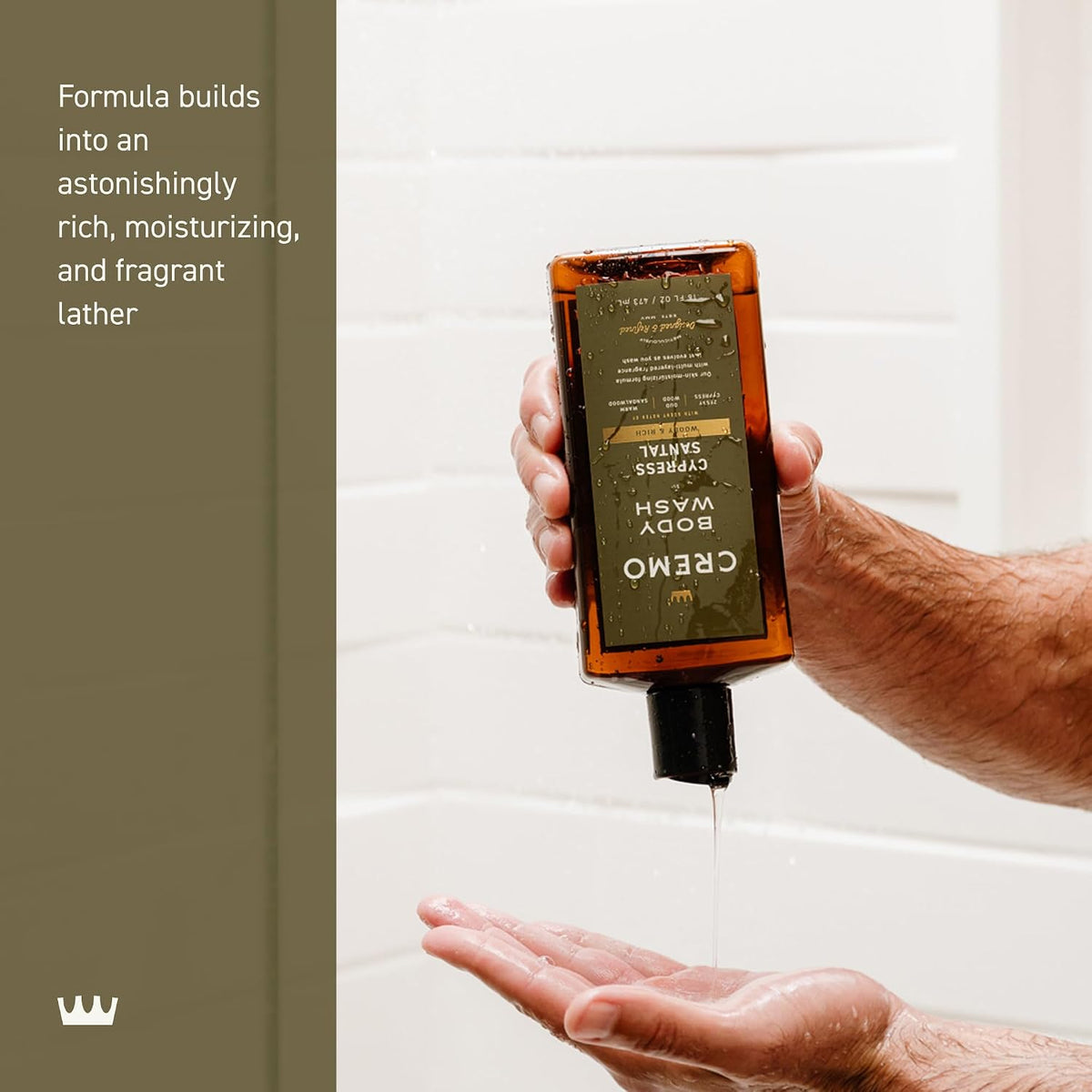 Cremo moisturizing men's body cleanser, Cypress Santal