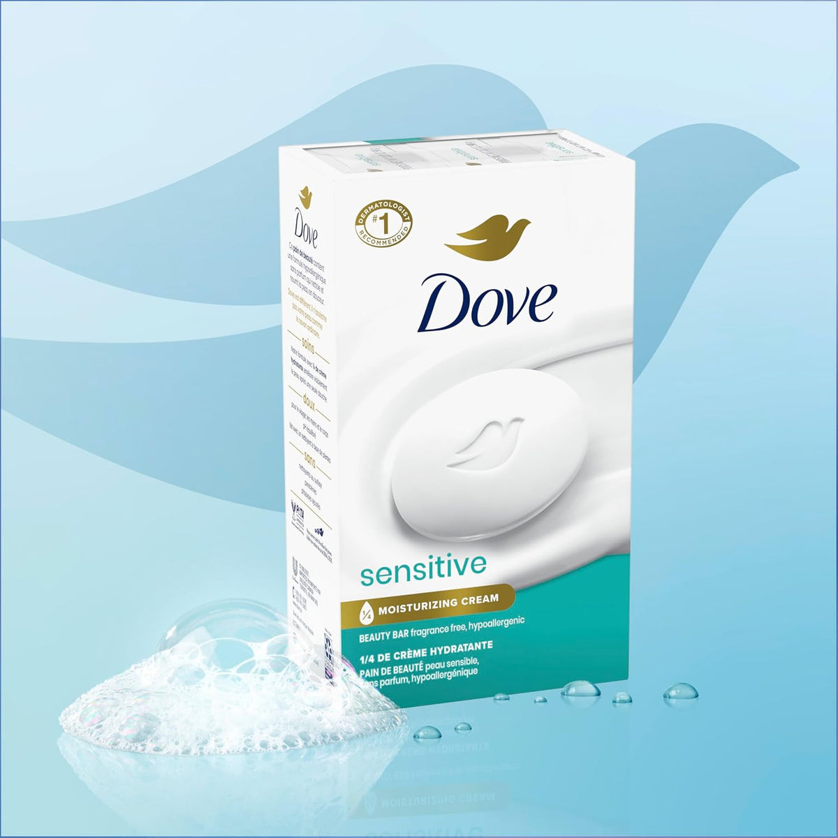 Dove fragrance-free cleansing bar for daily use