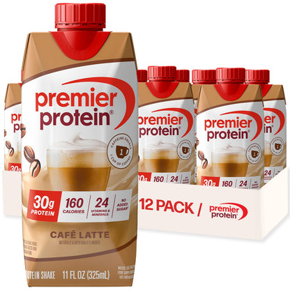 Premier Protein 30g Café Latte shake carton