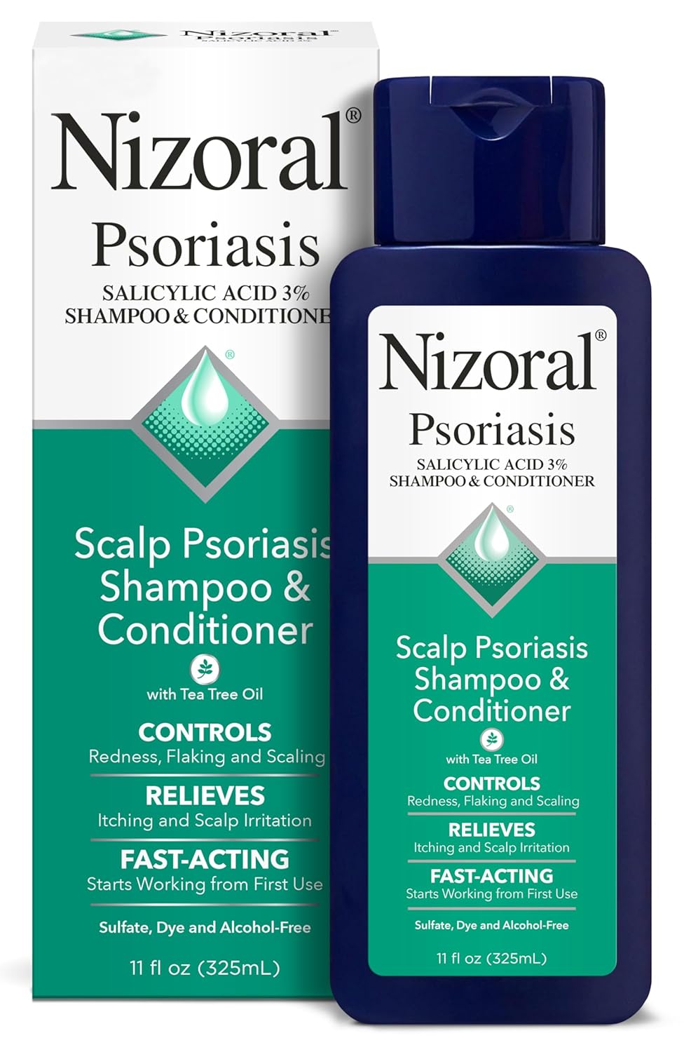 Nizoral 2-in-1 medicated scalp treatment shampoo