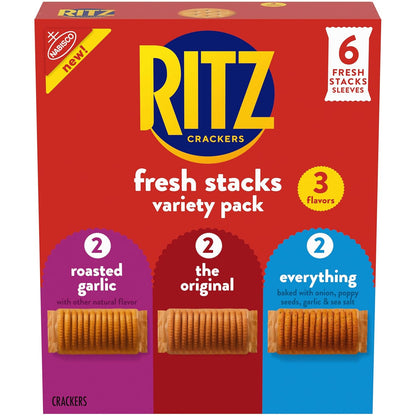 RITZ Original Everything and Garlic Butter crackers snack packs