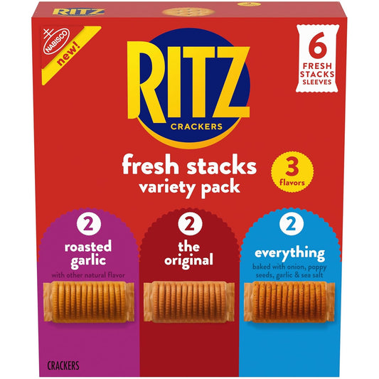RITZ Original Everything and Garlic Butter crackers snack packs
