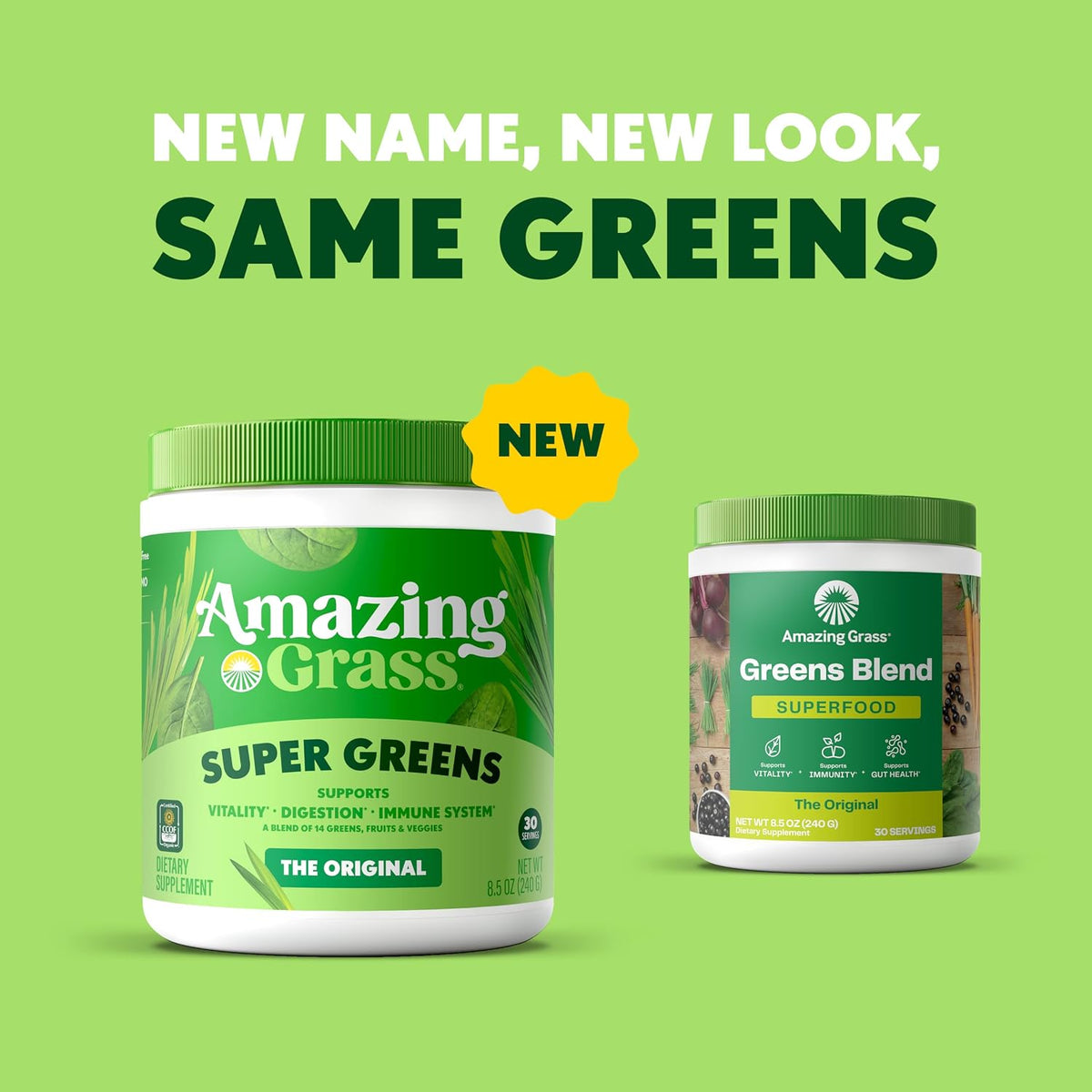 Super greens powder with acai and maca by Amazing Grass