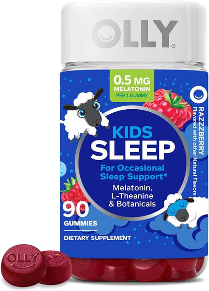 OLLY Kids Sleep melatonin gummies 90 count bottle