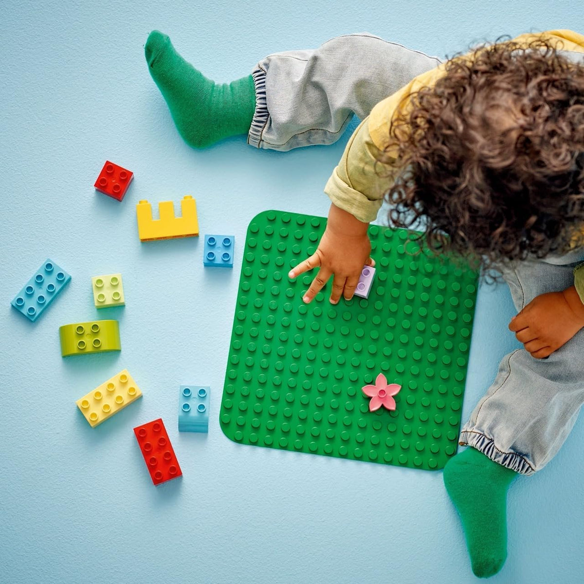 Green LEGO DUPLO building plate for creative models