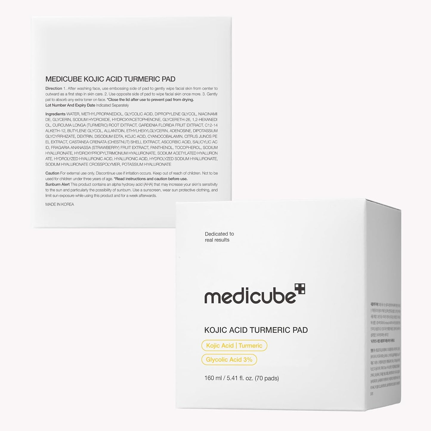 medicube Toner Pads Zero Pore Pad 2.0 | Dual-Textured Facial Pad for Exfoliation and Pore Care with 4.5% AHA Lactic Acid, 0.45% BHA Salicylic Acid | Ideal for All, Korean Skin Care, 70 Pads (1 Pack)