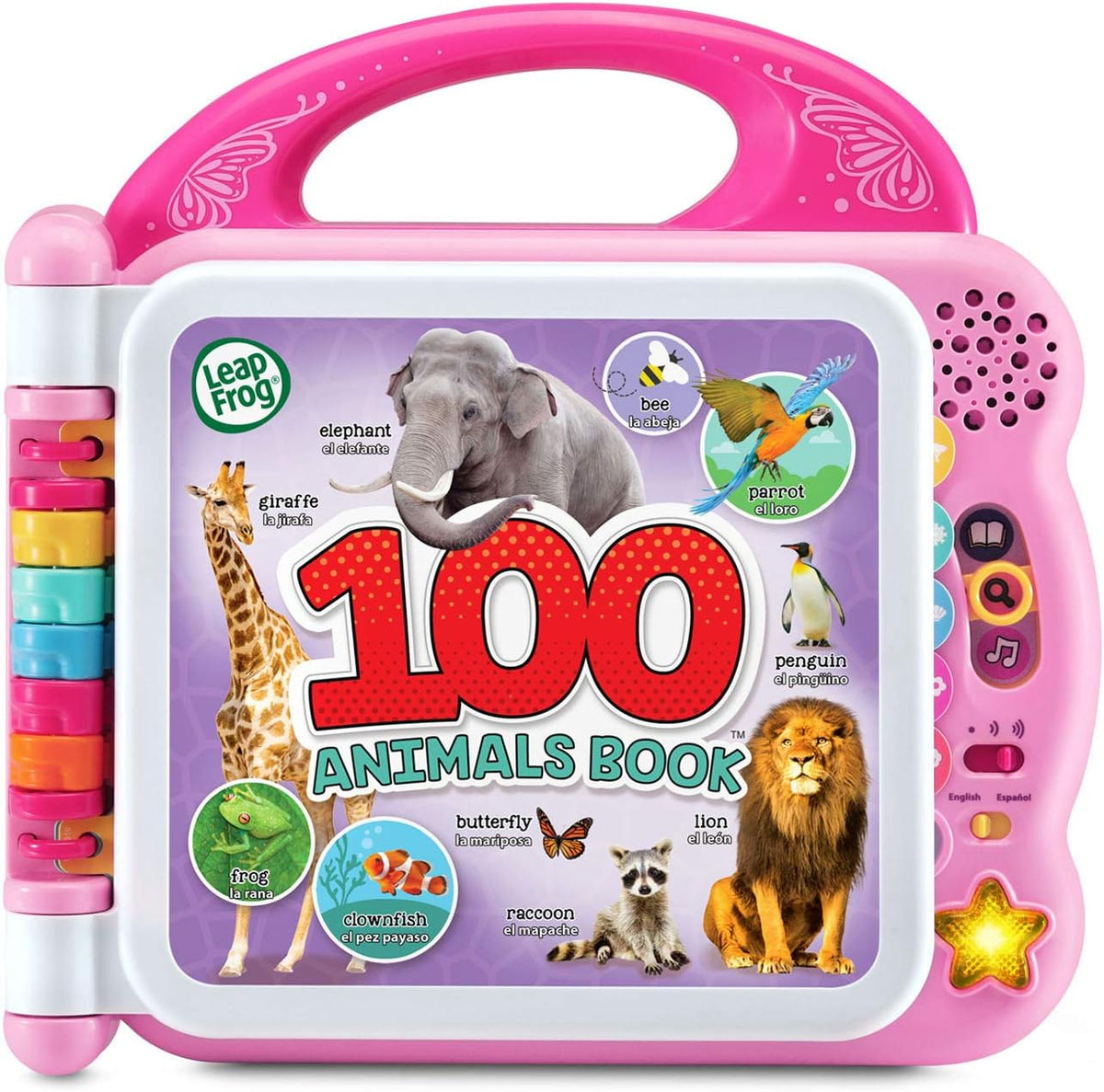 Pink LeapFrog interactive animal learning book