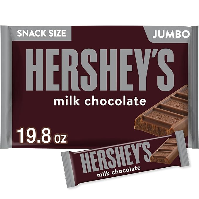 HERSHEY'S Milk Chocolate snack size candy jumbo bag 19.8 oz