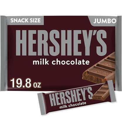 HERSHEY'S Milk Chocolate snack size candy jumbo bag 19.8 oz