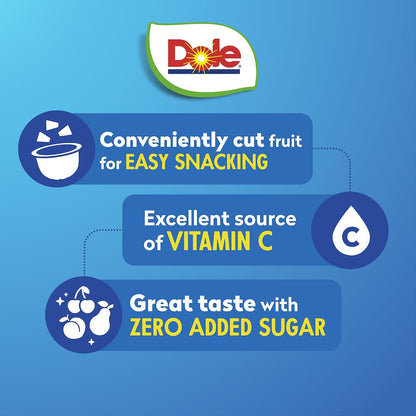 Dole mixed fruit cups with peaches oranges and cherry