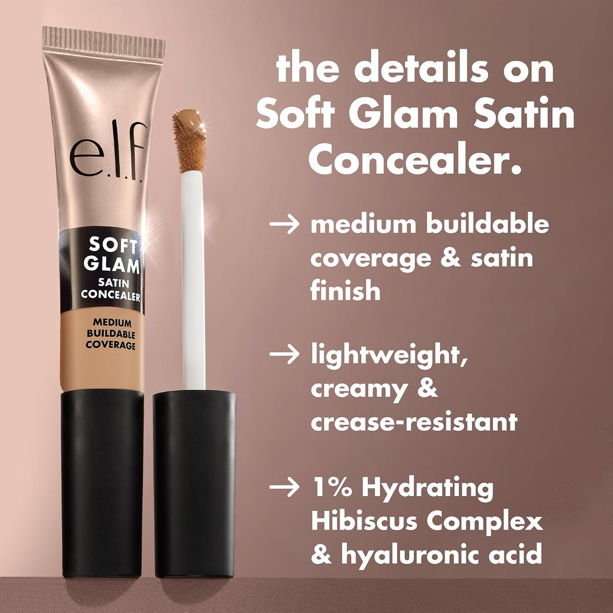 e.l.f. lightweight creamy concealer in Medium Warm