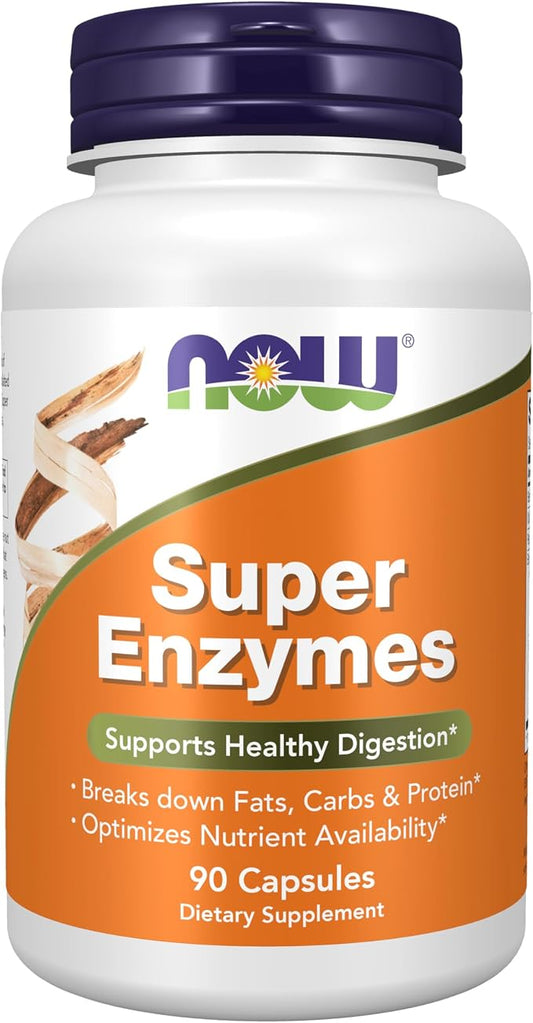 NOW Super Enzymes 90 caps bottle front
