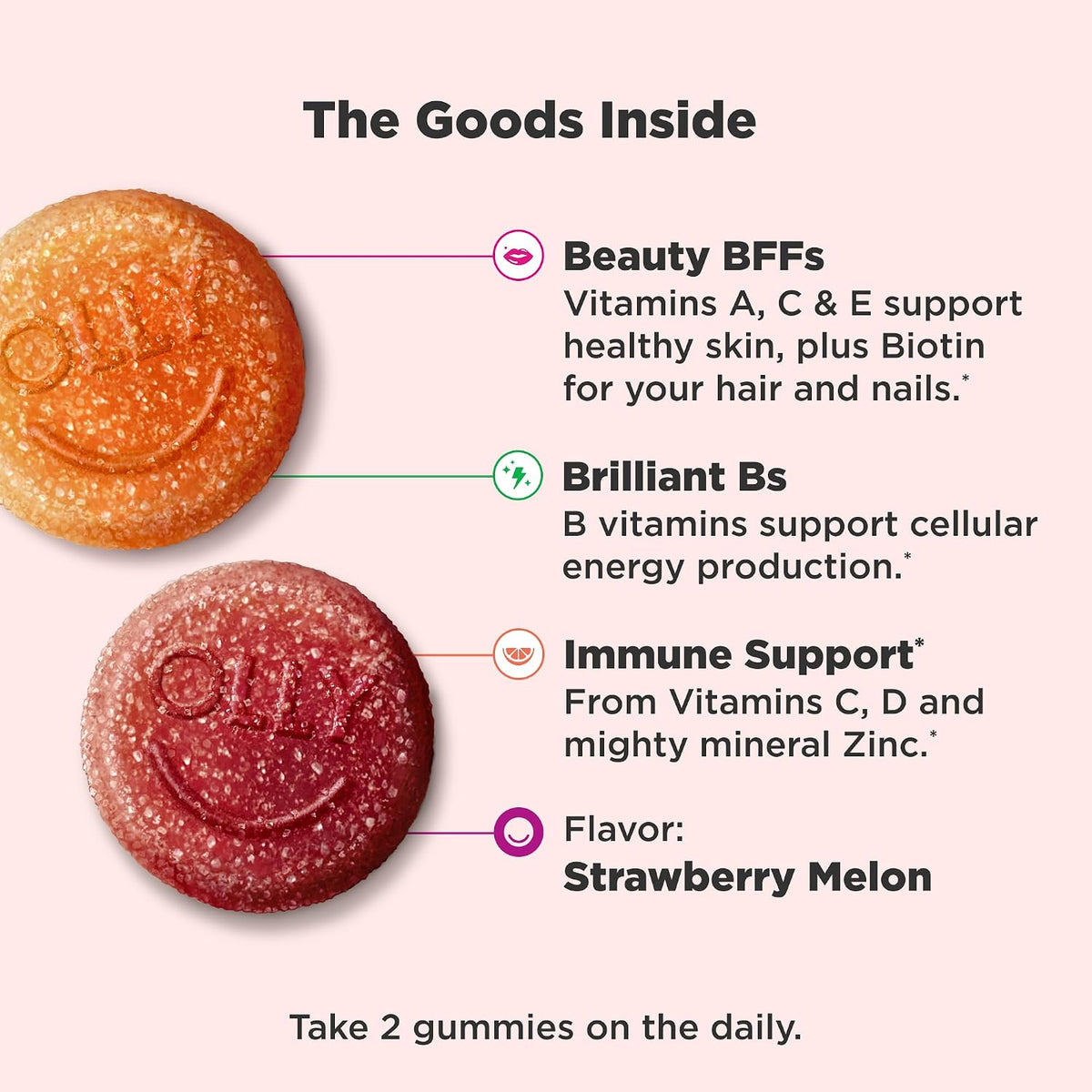 Teen girl gummy vitamins with skin and immune support