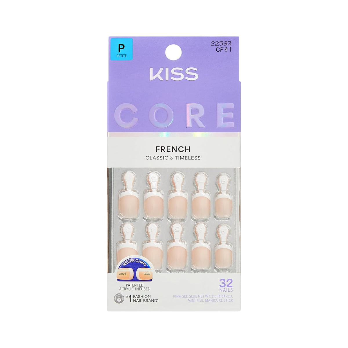 KISS Core petite squoval French press-on nails