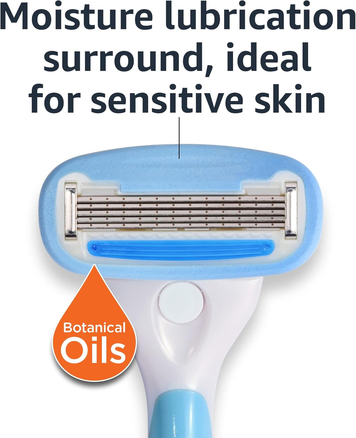 5-blade razor cartridges with lubricating strip