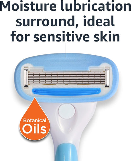 5-blade razor cartridges with lubricating strip