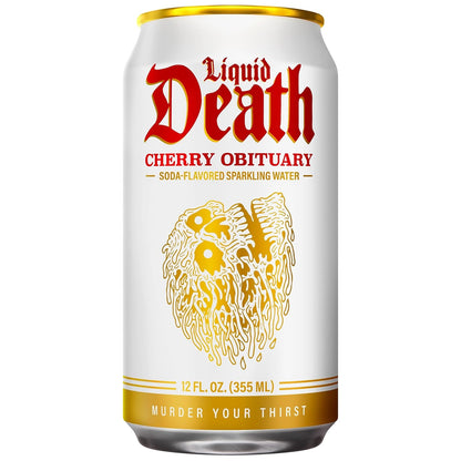 Liquid Death caffeine-free cherry sparkling water