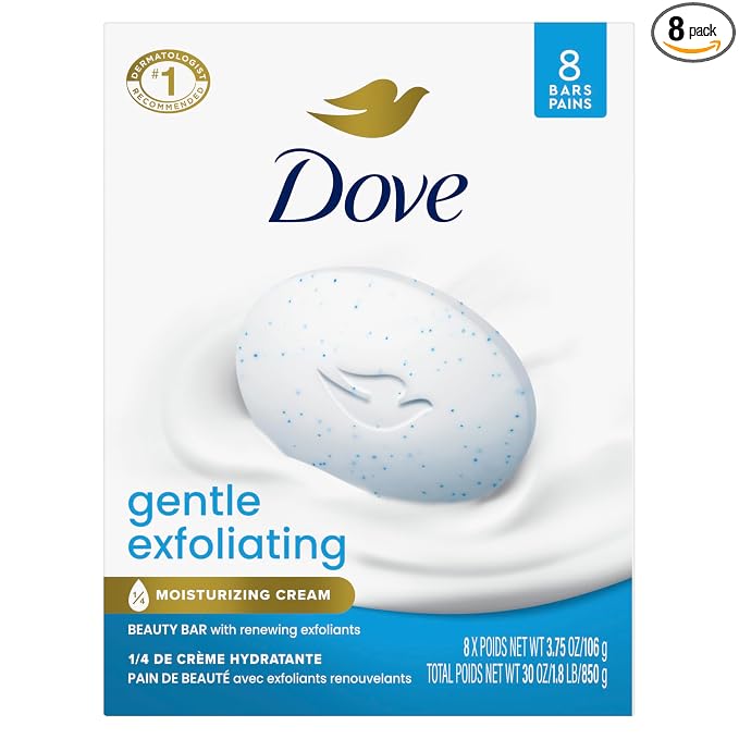 Dove Gentle Exfoliating Beauty Bar Soap 8 count