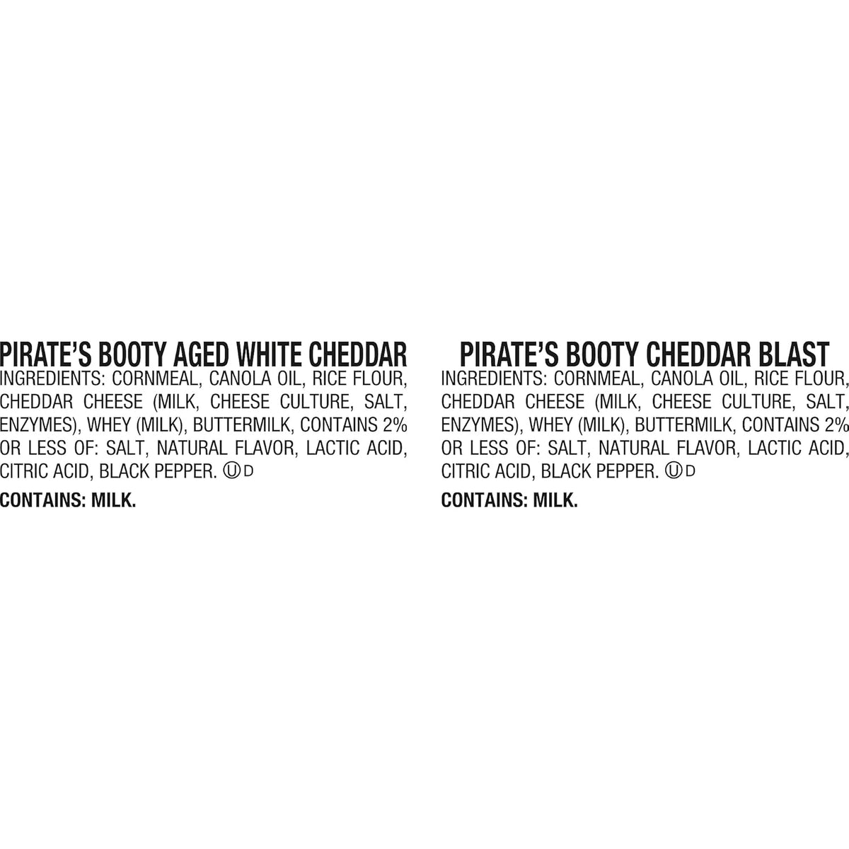 Pirate's Booty baked cheese puffs with rice corn and cheese