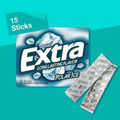 Bulk pack of EXTRA sugarfree Polar Ice mint gum