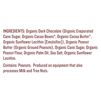 Mini organic peanut butter cups with dark chocolate