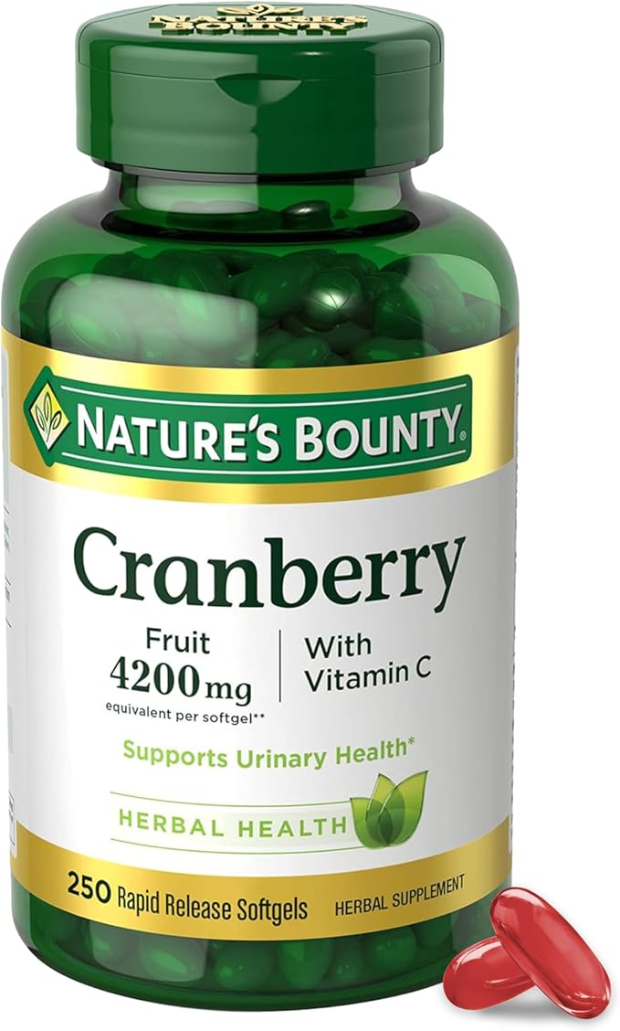 Nature's Bounty Cranberry pills 250 count bottle