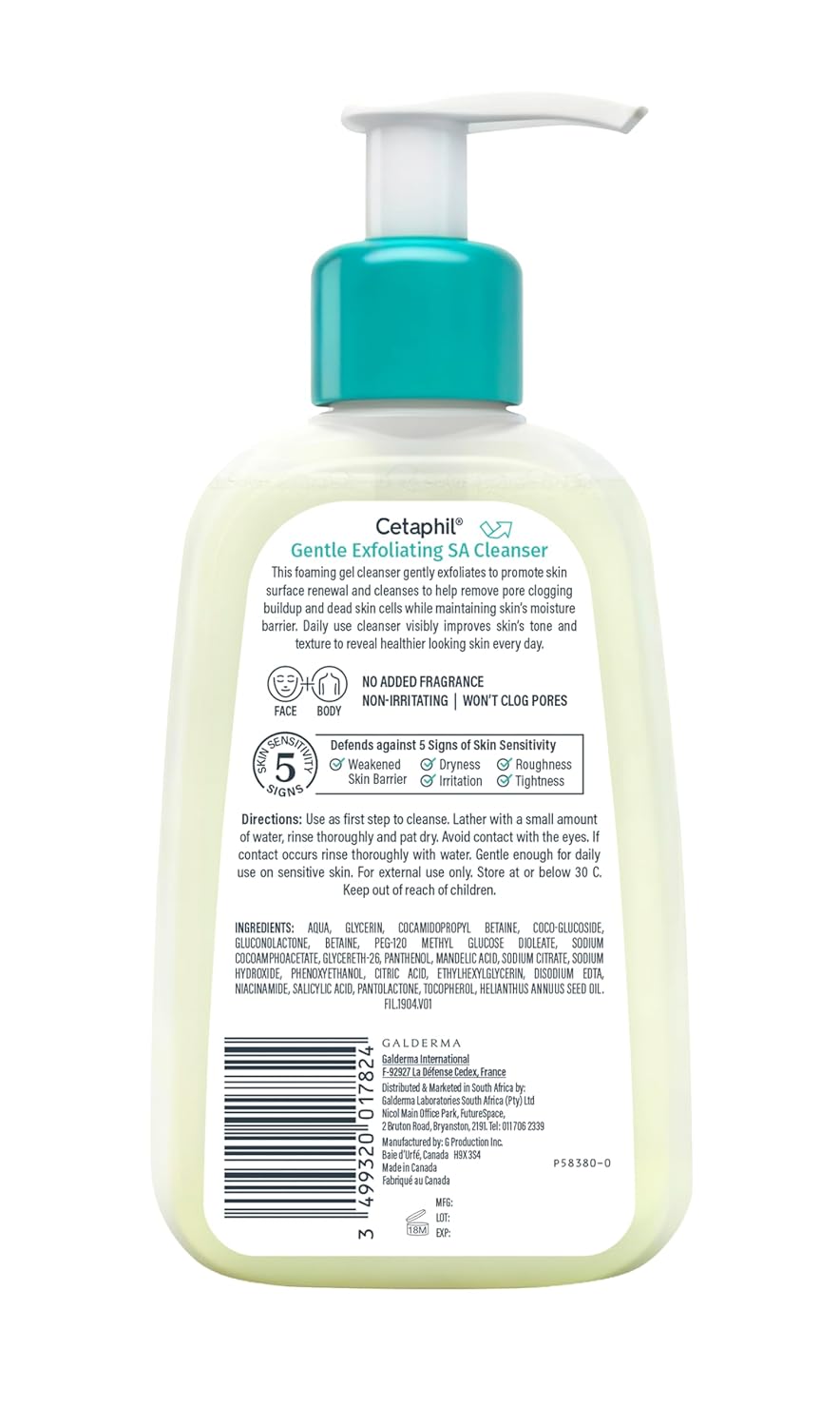 Cetaphil Gentle Exfoliating SA Cleanser for Sensitive Skin