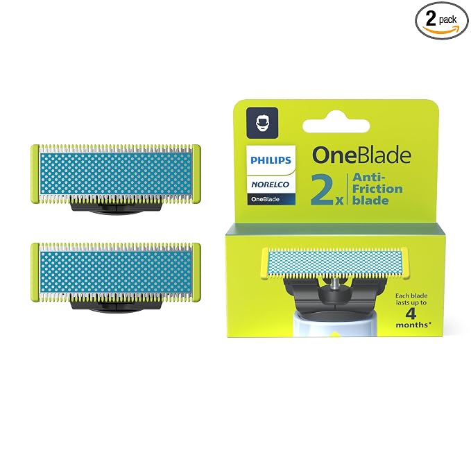 Philips Norelco OneBlade anti-friction replacement blades 2 pack