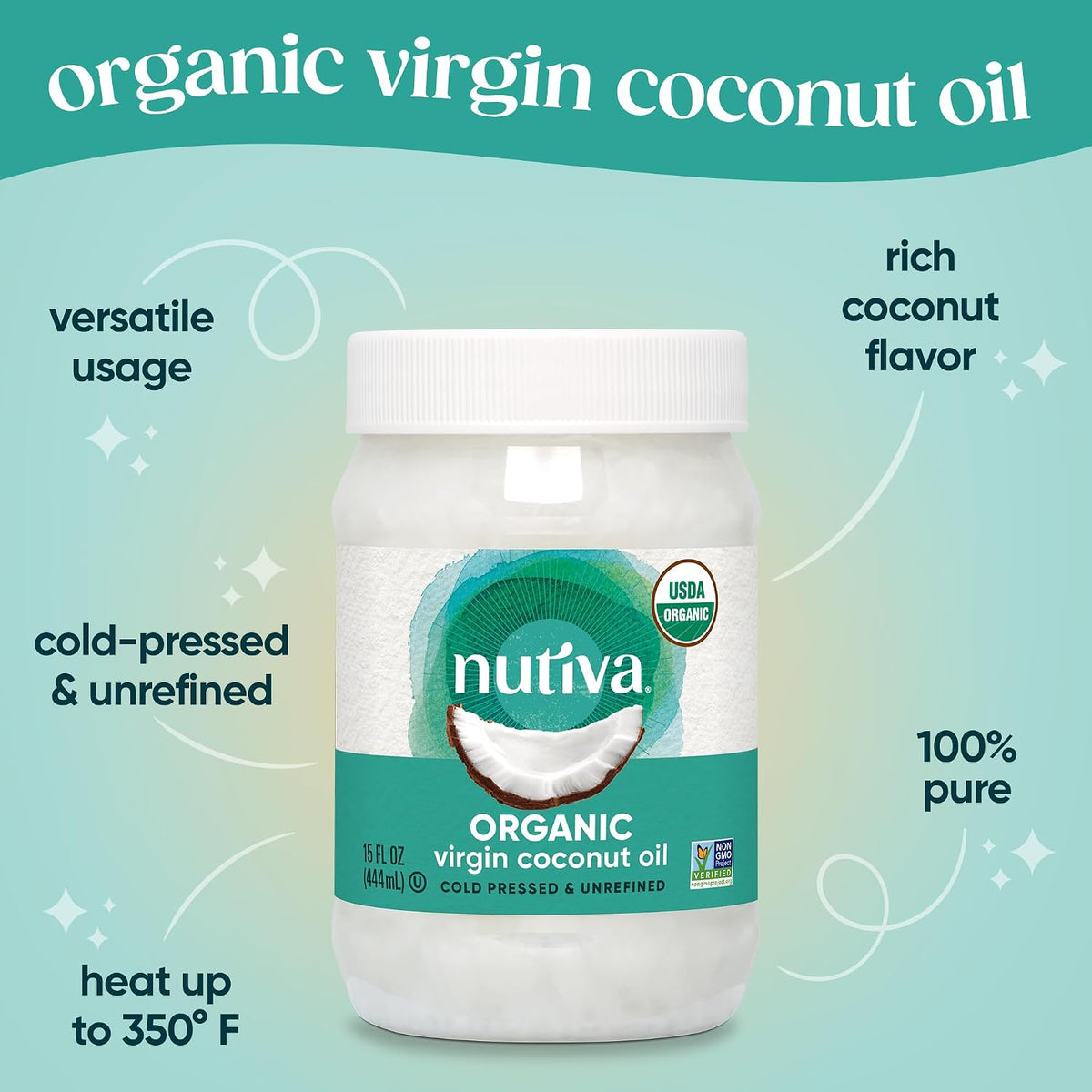 Organic virgin coconut oil pantry staple