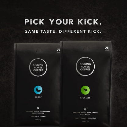 Visit the Kicking Horse Store — Kicking Horse Coffee, Decaf, Swiss Water Process, Dark Roast, Whole Bean, 10 Oz - Certified Organic, Fairtrade, Kosher Coffee - product image 39