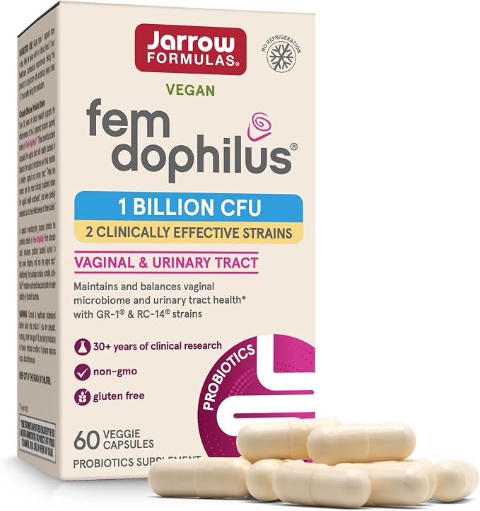 Jarrow FemDophilus probiotics 60 capsules bottle