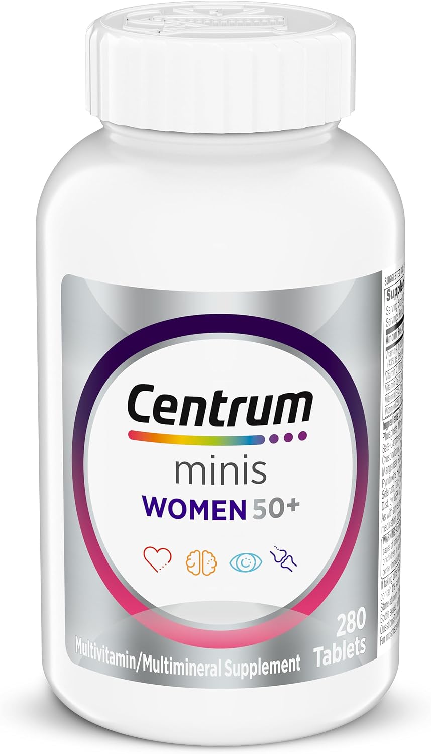 Centrum women over 50 mini multivitamin supplement front label