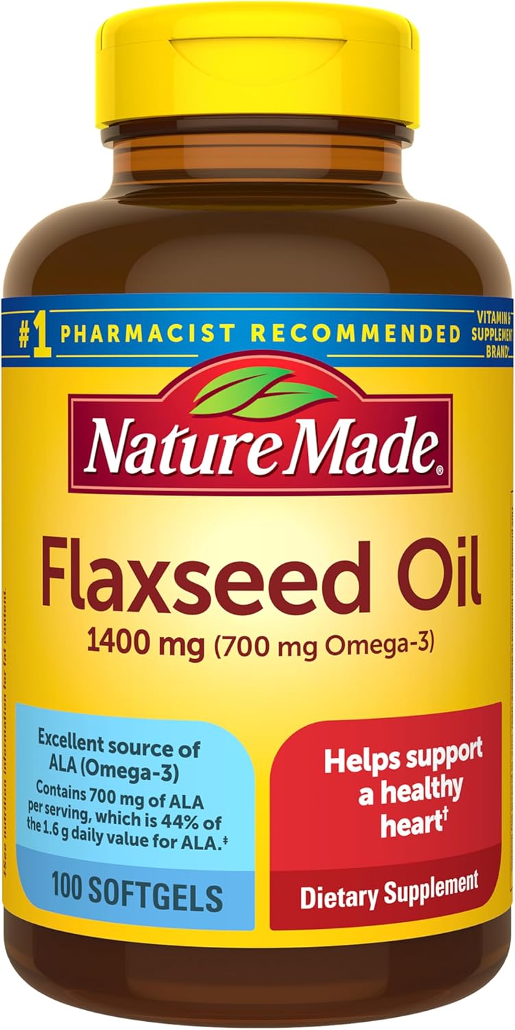 Nature Made flaxseed oil 100 softgels supplement