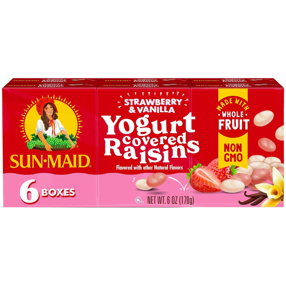 Sun-Maid yogurt coated raisins 1 oz snack boxes